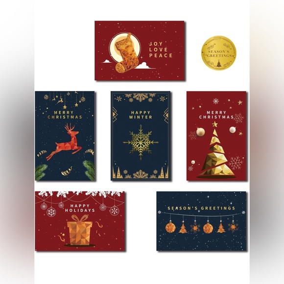 Holiday 18 Pack Christmas Cards Bulk 3d Holiday Cards With 9 Season